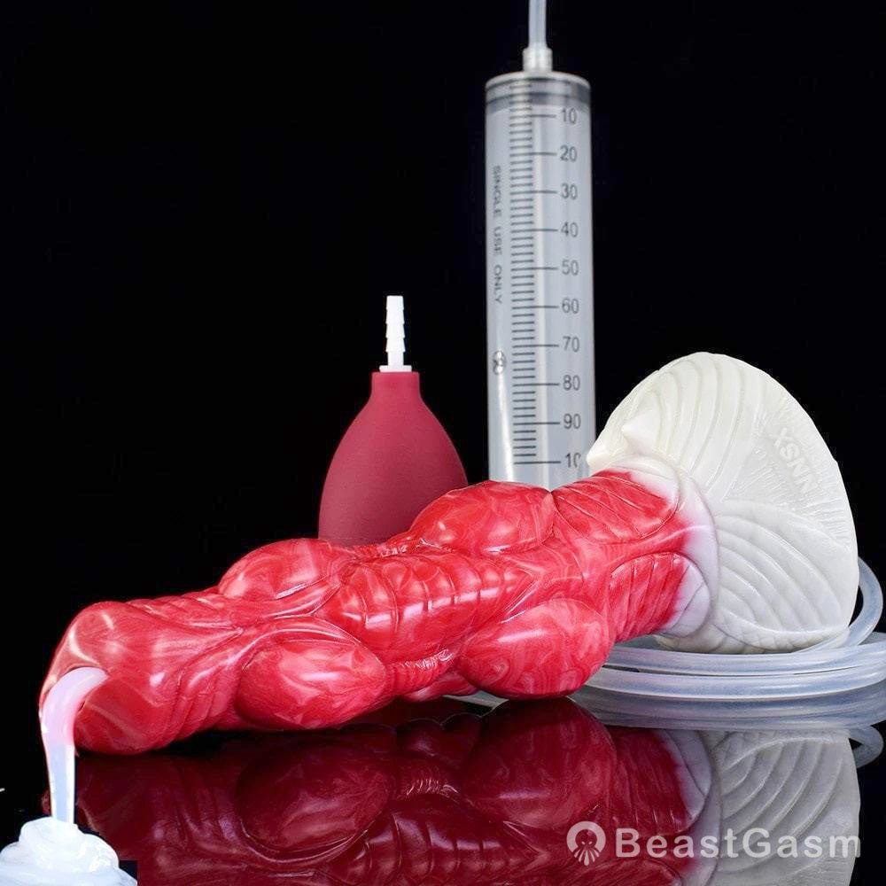 👽 Sadalas - 7.5” Alien Knot Dildo with Cum Tube & Suction Cup - BeastGasm