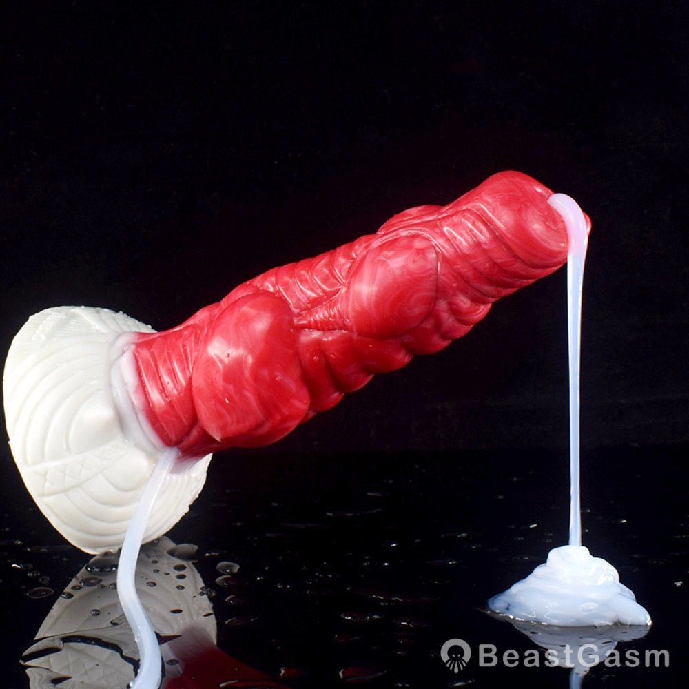 👽 Sadalas - 7.5” Alien Knot Dildo with Cum Tube & Suction Cup - BeastGasm