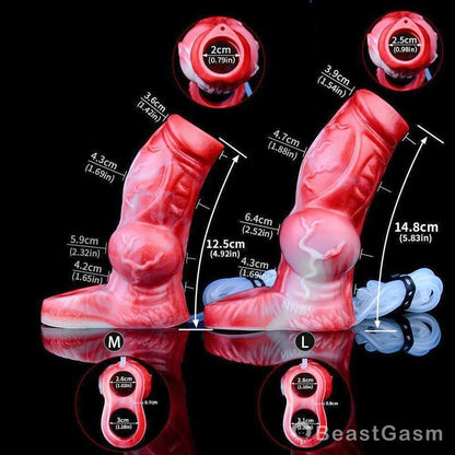 Scarlet Wyrm - Huge Squirting Knot Sheath & Fantasy Penis Extender - BeastGasm