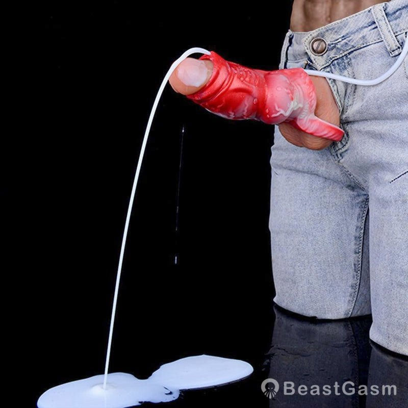 Scarlet Wyrm - Huge Squirting Knot Sheath & Fantasy Penis Extender - BeastGasm