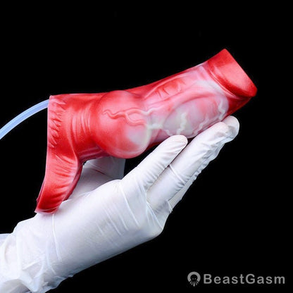 Scarlet Wyrm - Huge Squirting Knot Sheath & Fantasy Penis Extender - BeastGasm