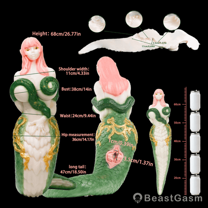 🐍 Serpent Queen Platinum Silicone Full-Body Fantasy Doll - BeastGasm