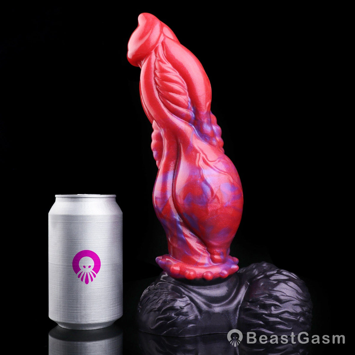 🐲 Shadow Dragon Fantasy Dog Dildo — Organic S-Curve Spine - BeastGasm
