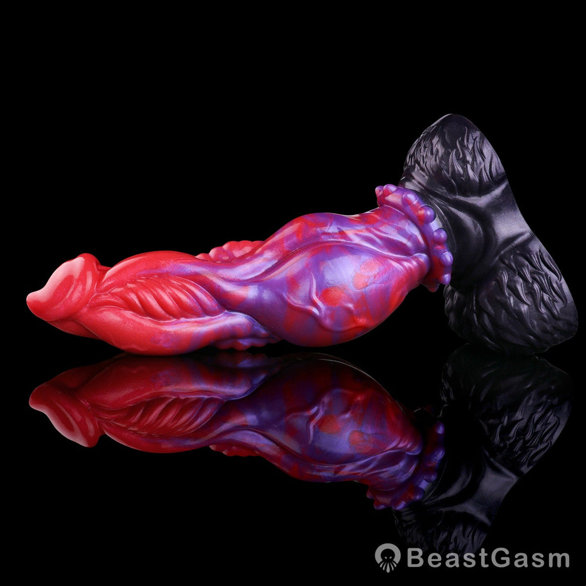 🐲 Shadow Dragon Fantasy Dog Dildo — Organic S-Curve Spine - BeastGasm