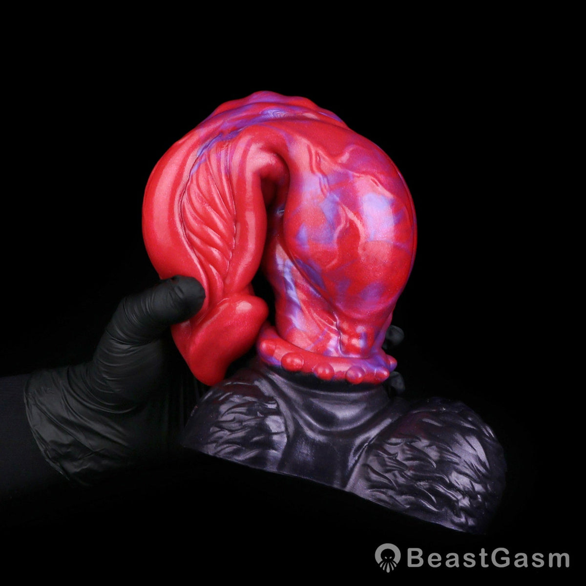 🐲 Shadow Dragon Fantasy Dog Dildo — Organic S-Curve Spine - BeastGasm