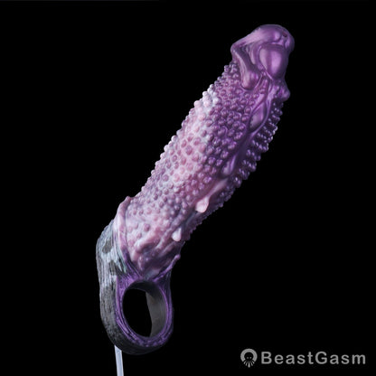 👾 Shadow Leviathan Liquid Silicone Fantasy Penis Sleeve - BeastGasm