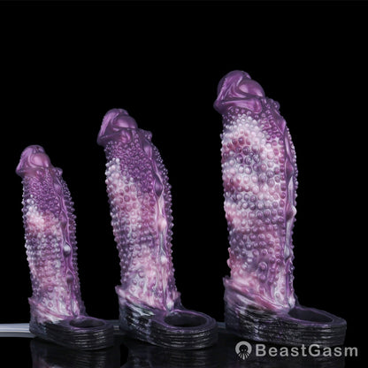 👾 Shadow Leviathan Liquid Silicone Fantasy Penis Sleeve - BeastGasm