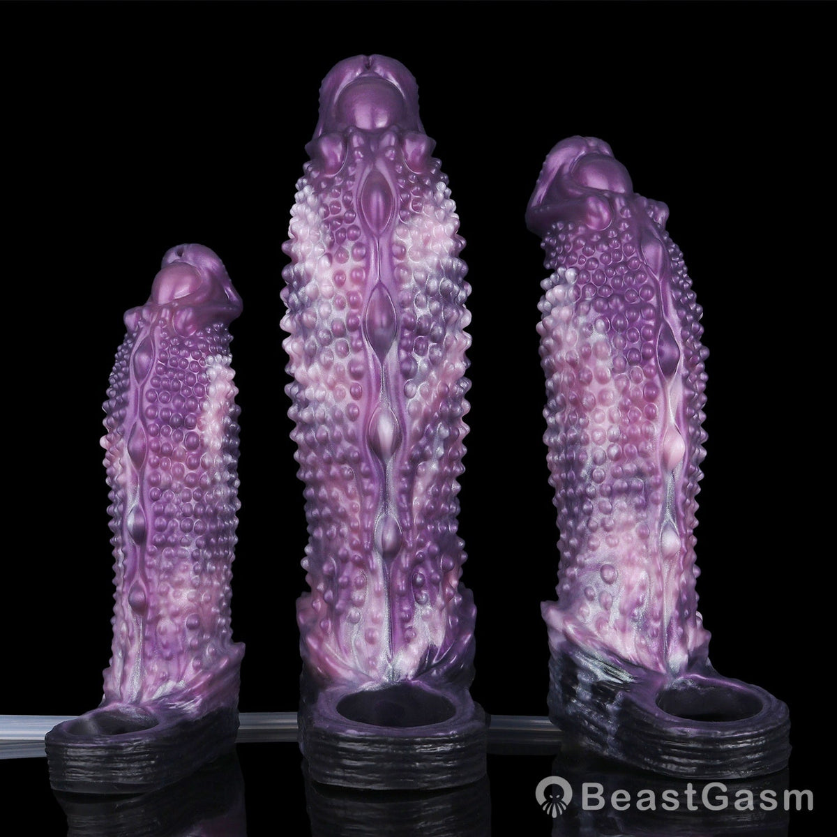 👾 Shadow Leviathan Liquid Silicone Fantasy Penis Sleeve - BeastGasm