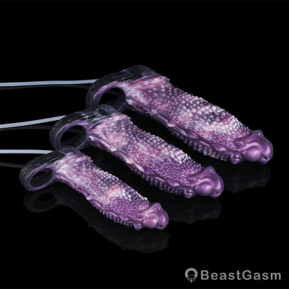 👾 Shadow Leviathan Liquid Silicone Fantasy Penis Sleeve - BeastGasm