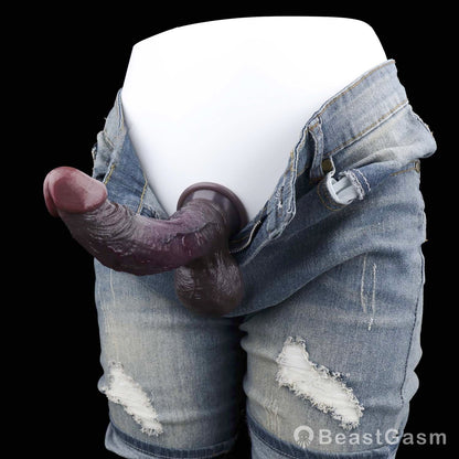 🧜‍♂️ Shadow Titan Realistic Butt Plug Dildo 6 Inch Lifelike Silicone Toy - BeastGasm