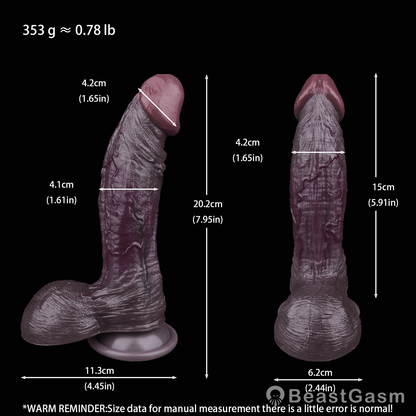 🧜‍♂️ Shadow Titan Realistic Butt Plug Dildo 6 Inch Lifelike Silicone Toy - BeastGasm