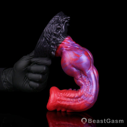 🐺 Shadow Wolf Fantasy Dog Dildo — Double S-Curve & Spines - BeastGasm