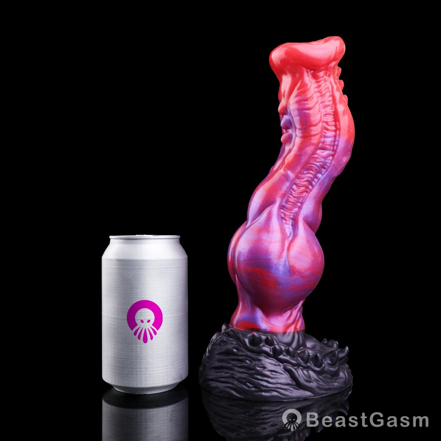 🐺 Shadow Wolf Fantasy Dog Dildo — Double S-Curve & Spines - BeastGasm