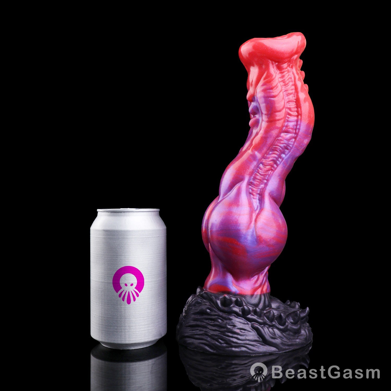 🐺 Shadow Wolf Fantasy Dog Dildo — Double S-Curve & Spines - BeastGasm