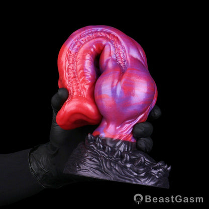 🐺 Shadow Wolf Fantasy Dog Dildo — Double S-Curve & Spines - BeastGasm