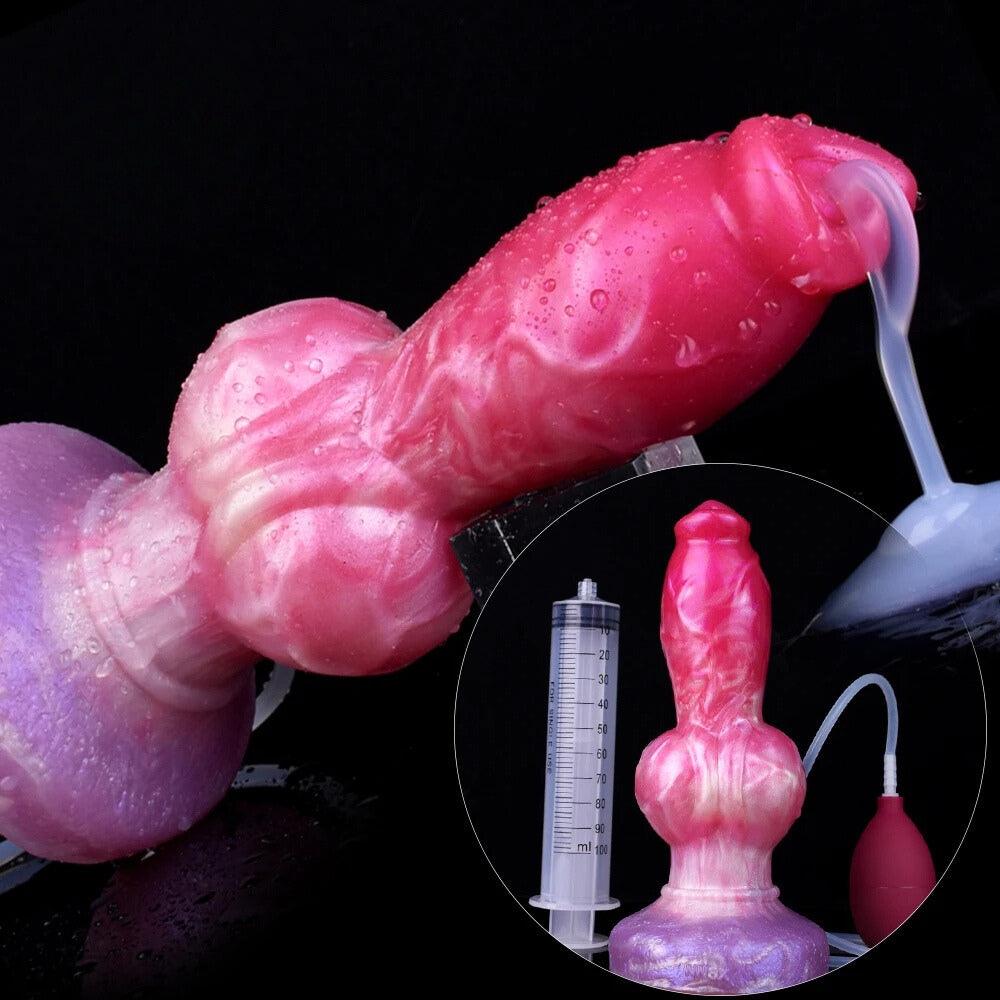 🐶Sifus Squirting Dog Knot Dildo – Fantasy Beast Play by BeastGasm - BeastGasm