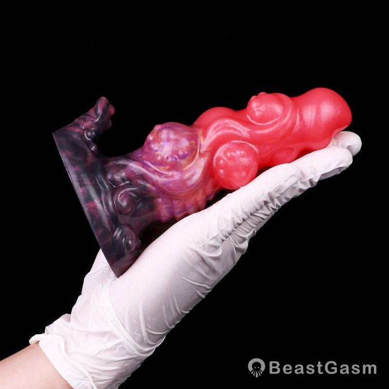 Silicone Beaded Dragon Dildo Plug – Spiral Fantasy Anal Toy BeastGasm - BeastGasm