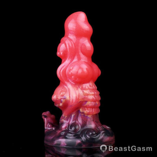 Silicone Beaded Dragon Dildo Plug – Spiral Fantasy Anal Toy BeastGasm - BeastGasm