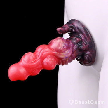 Silicone Beaded Dragon Dildo Plug – Spiral Fantasy Anal Toy BeastGasm - BeastGasm