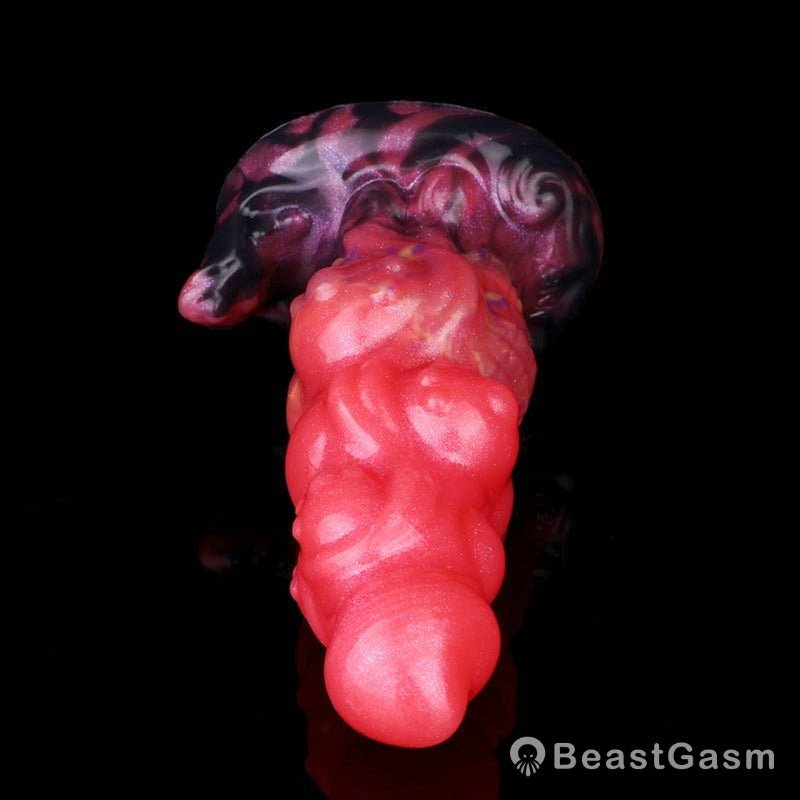Silicone Beaded Dragon Dildo Plug – Spiral Fantasy Anal Toy BeastGasm - BeastGasm