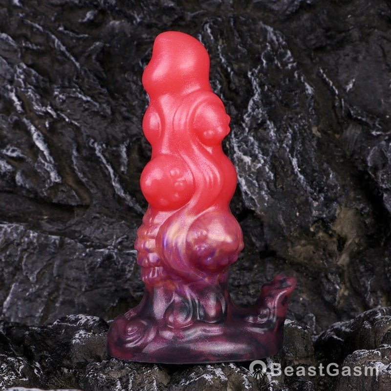 Silicone Beaded Dragon Dildo Plug – Spiral Fantasy Anal Toy BeastGasm - BeastGasm