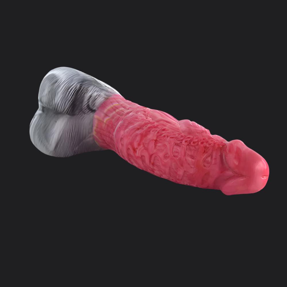 Silver Dragon Fantasy Dildo – Bold Curved Texture - BeastGasm