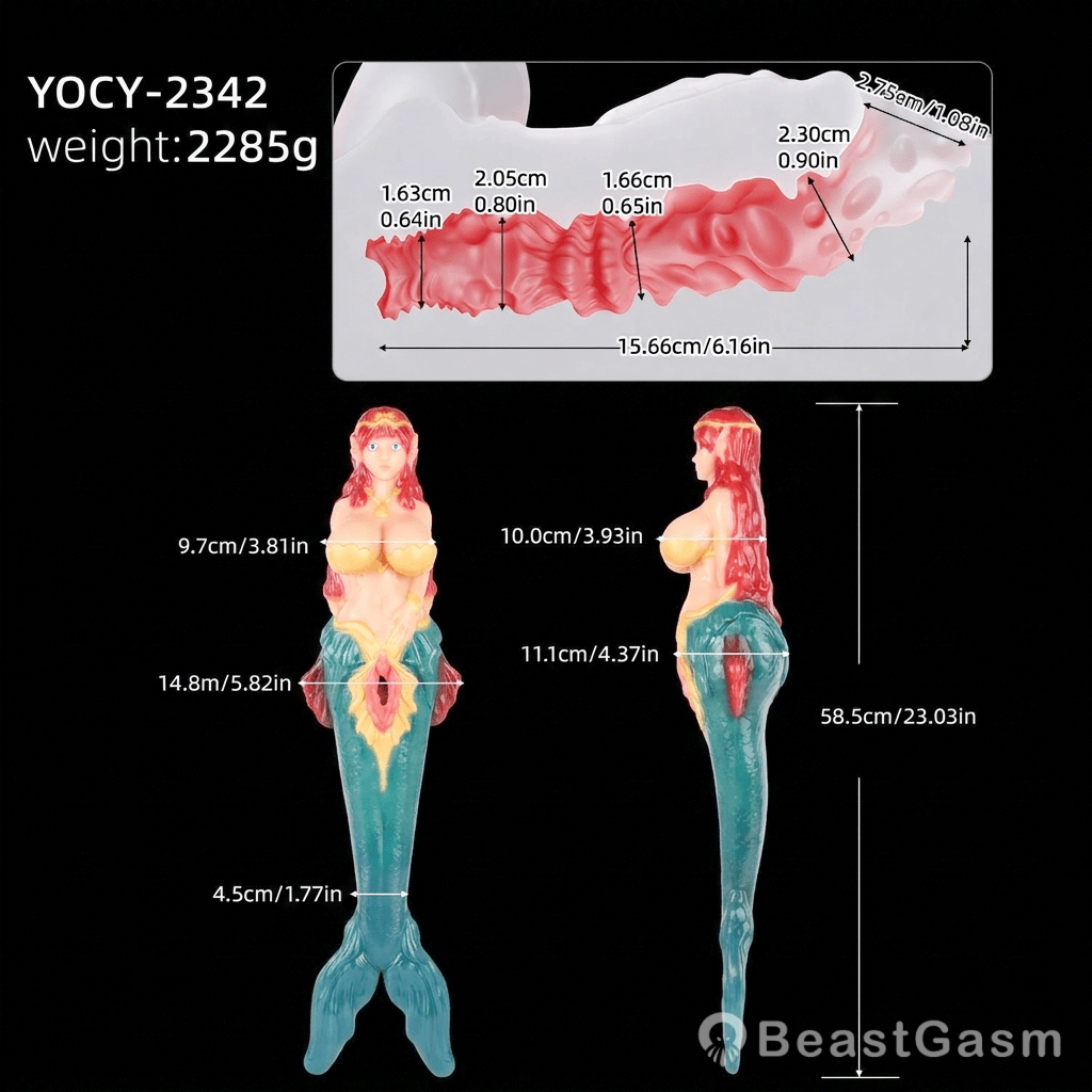 🧜‍♀️ Siren’s Call Fantasy Mermaid Stroker Silicone Masturbator - BeastGasm