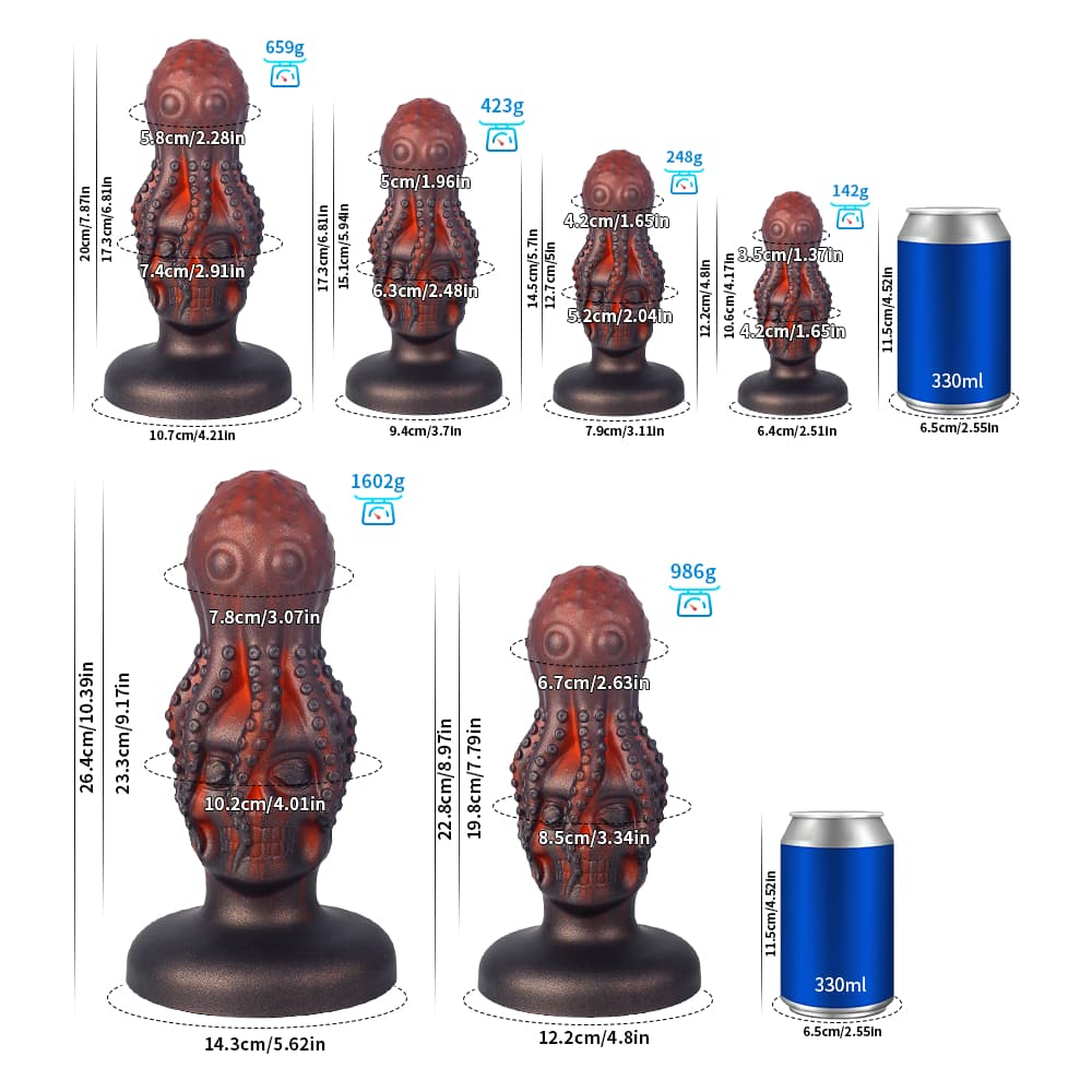 Skull & Tentacle Fantasy Plug – Octopus Butt Plug - BeastGasm