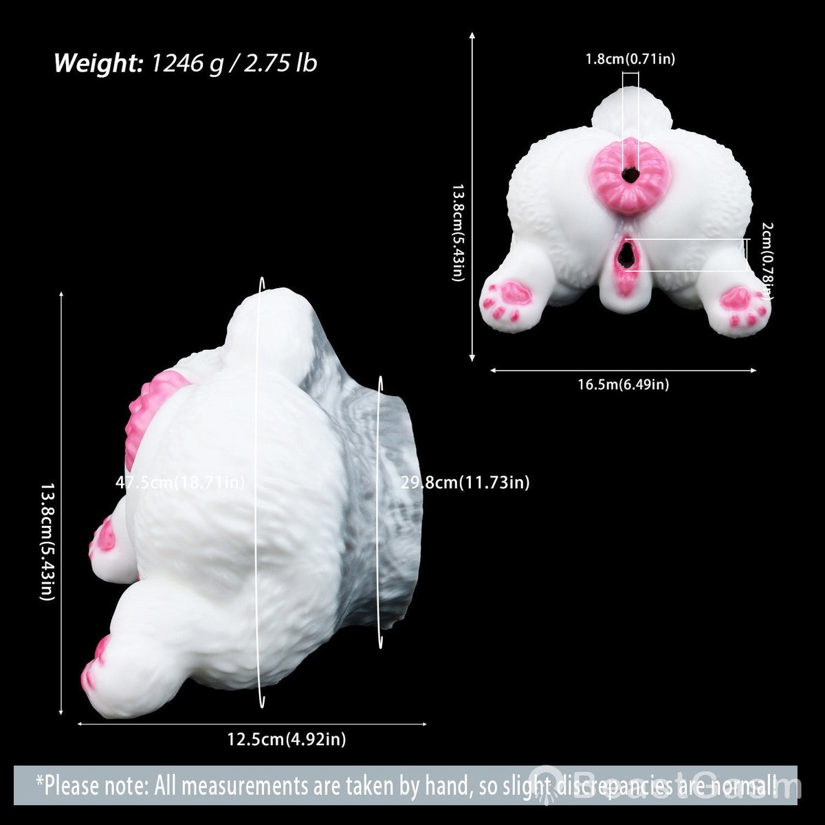 🐰 Snow Bunny Dual Channel Fantasy Masturbator - BeastGasm