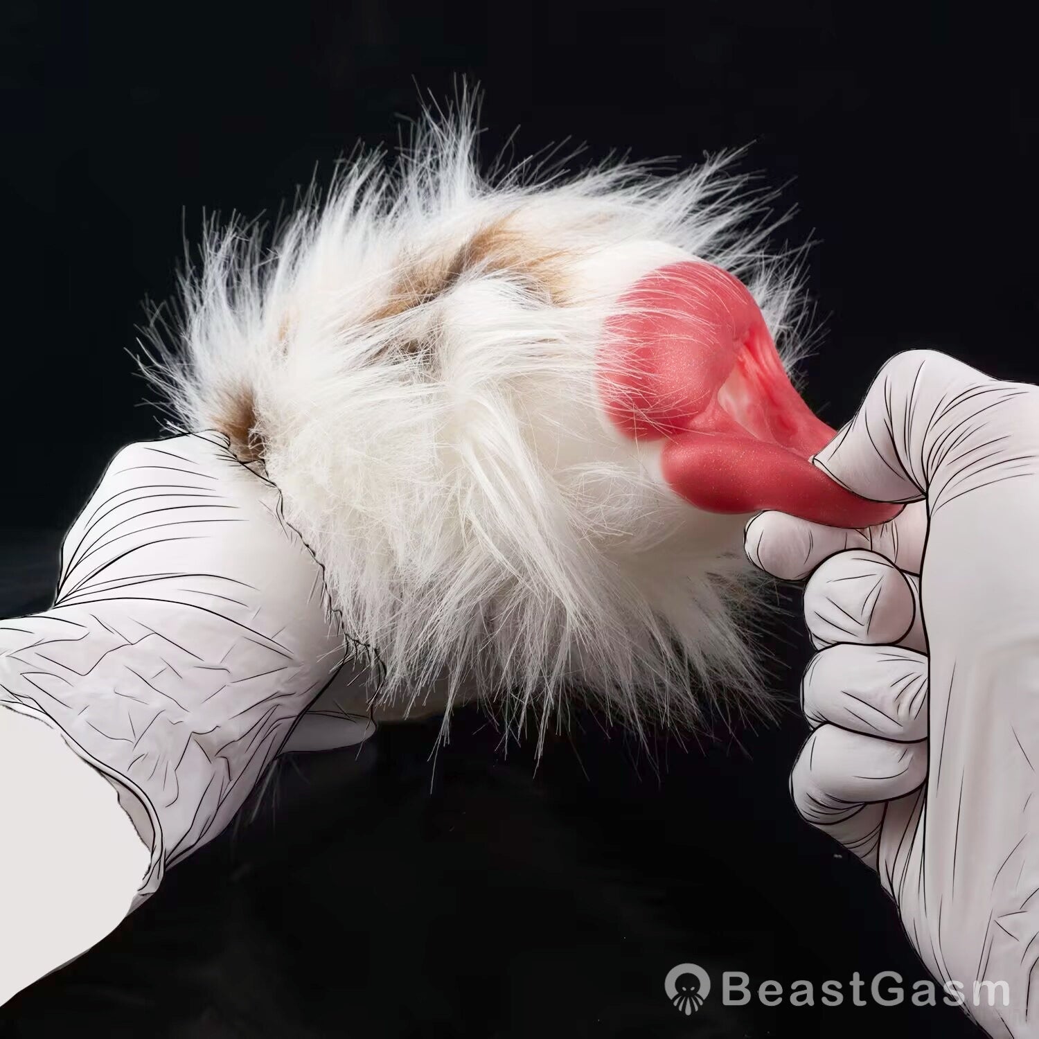 🐆 Snow Leopard Pocket Pussy | Detachable Fur Male Masturbator - BeastGasm