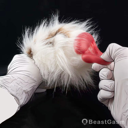 🐆 Snow Leopard Pocket Pussy | Detachable Fur Male Masturbator - BeastGasm