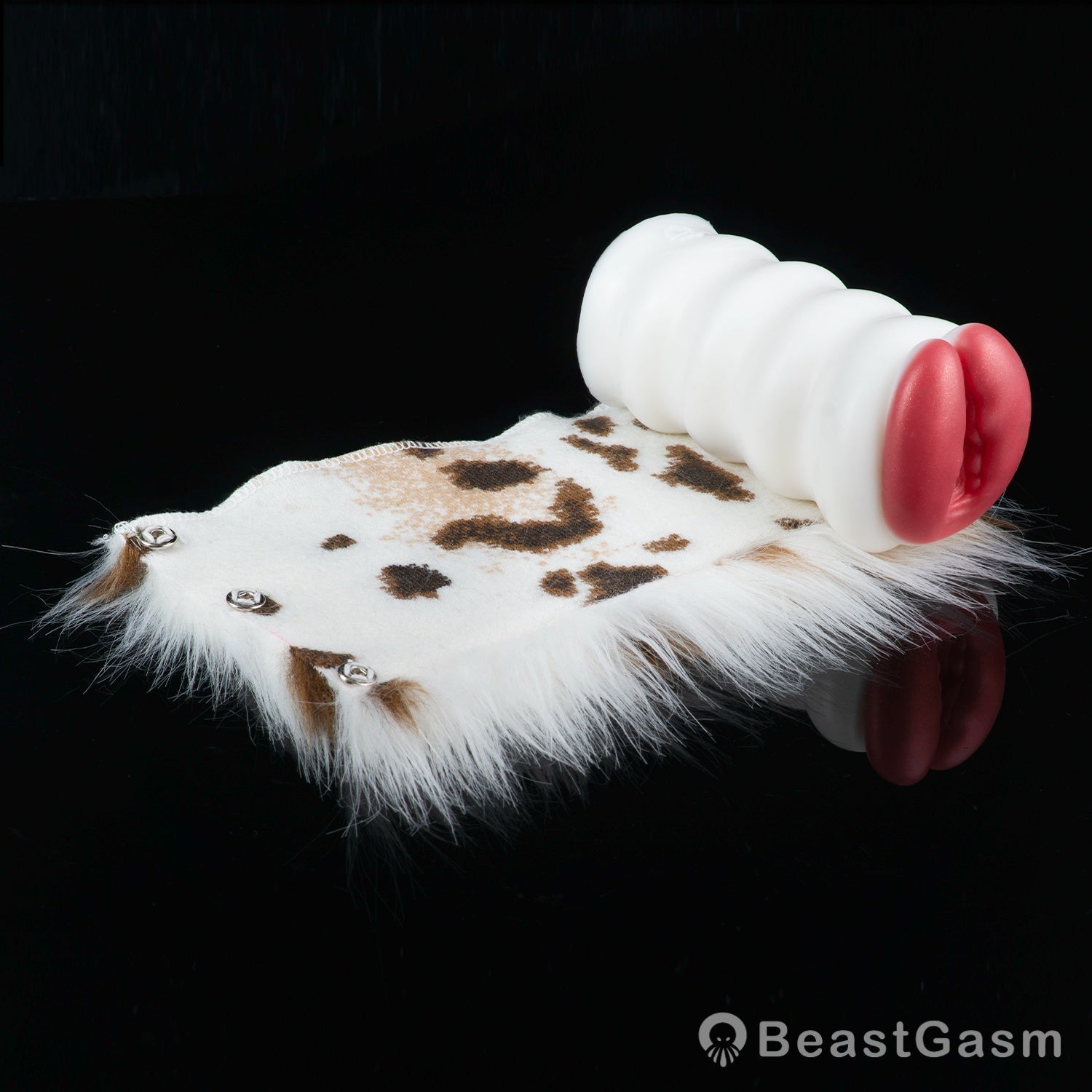 🐆 Snow Leopard Pocket Pussy | Detachable Fur Male Masturbator - BeastGasm