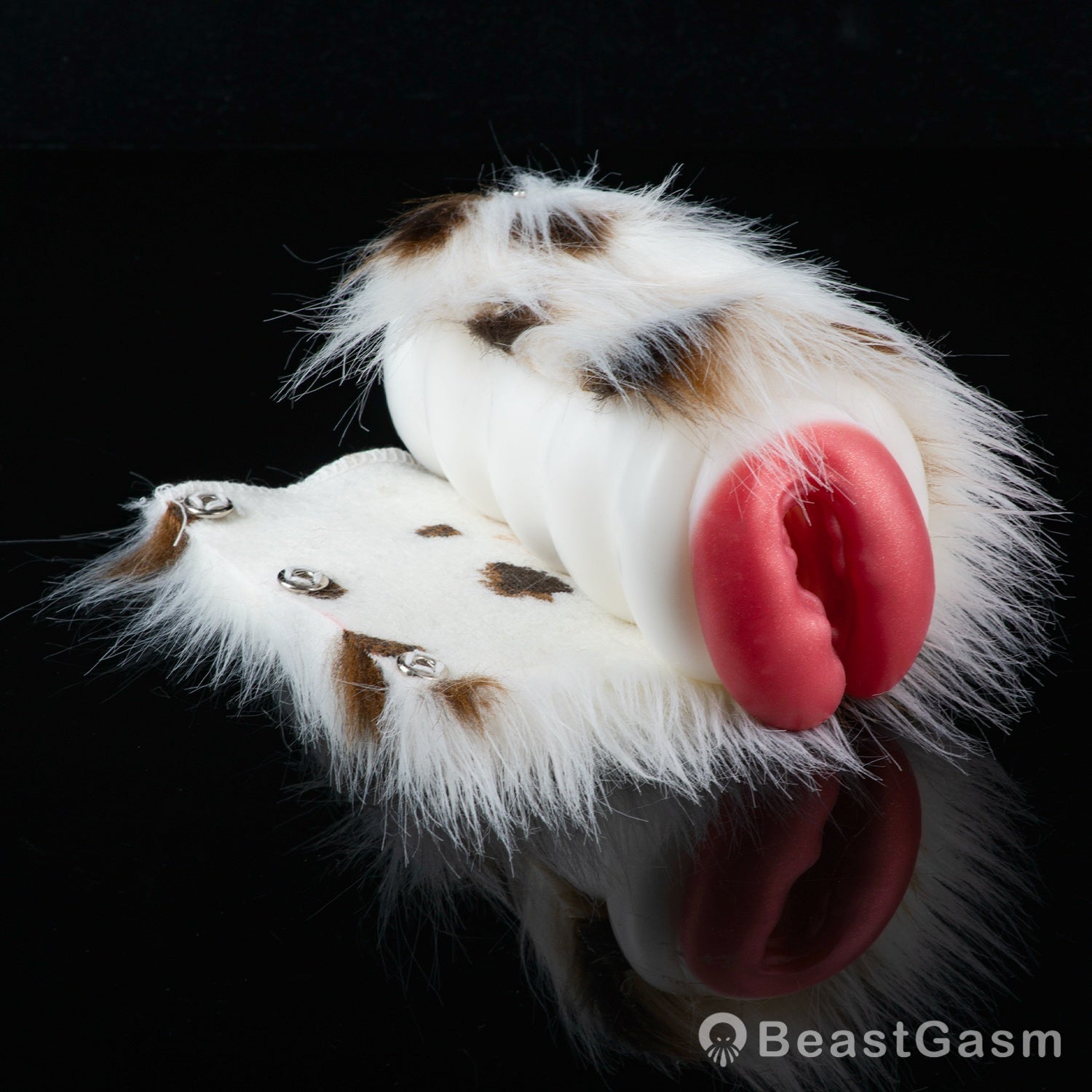 🐆 Snow Leopard Pocket Pussy | Detachable Fur Male Masturbator - BeastGasm