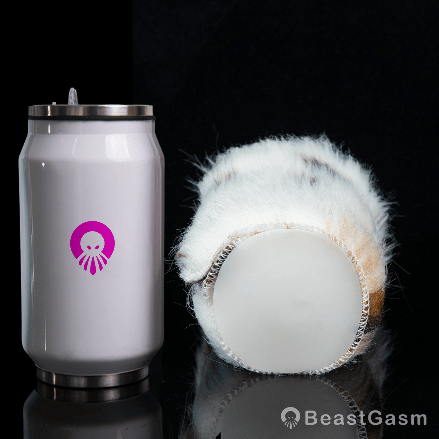 🐆 Snow Leopard Pocket Pussy | Detachable Fur Male Masturbator - BeastGasm