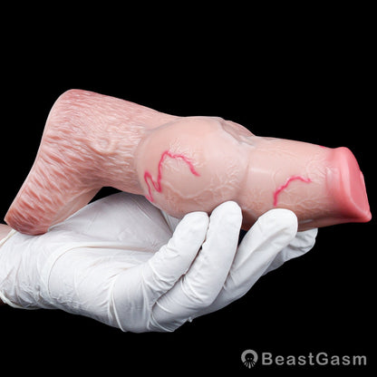 Soren Realistic Penis Sleeve: Knotted Girth & Clit Texture ⚔️ - BeastGasm
