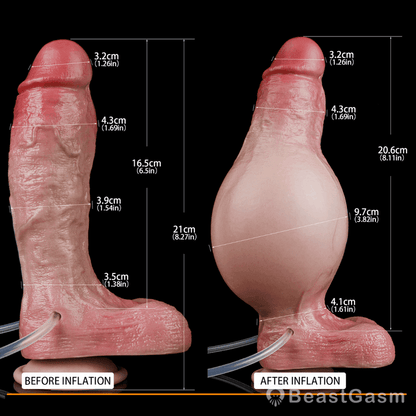 Spartan 8 Inch Squirting Inflatable Dildo – Warrior’s Choice - BeastGasm
