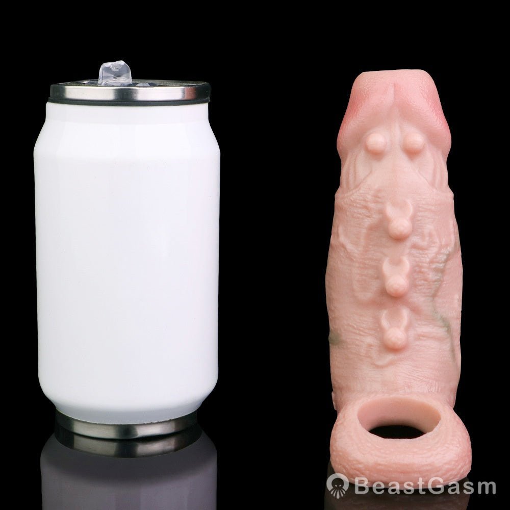 Spartan Realistic Penis Sleeve 🐎 Life - Size Silicone Cock Extender - BeastGasm