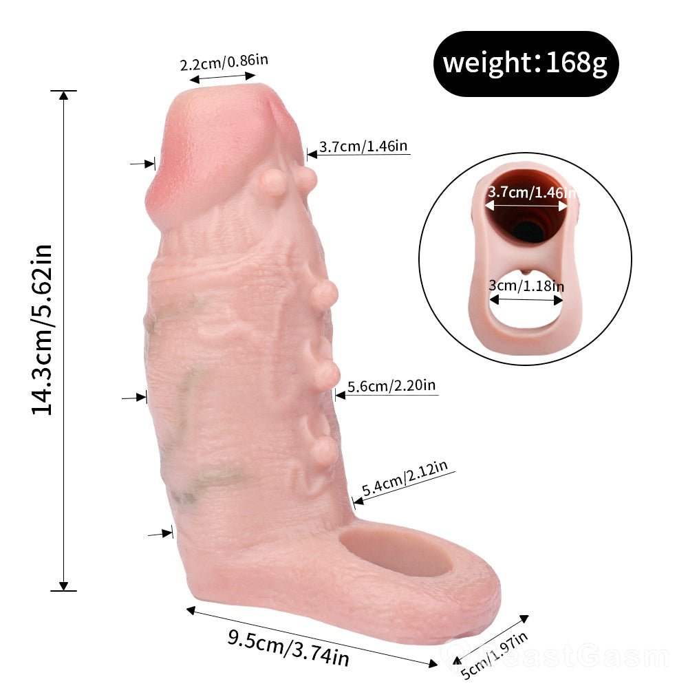 Spartan Realistic Penis Sleeve 🐎 Life - Size Silicone Cock Extender - BeastGasm