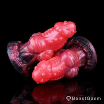 Spiked Dragon Dildo Butt Plug – Silicone Fantasy Anal Plug BeastGasm - BeastGasm