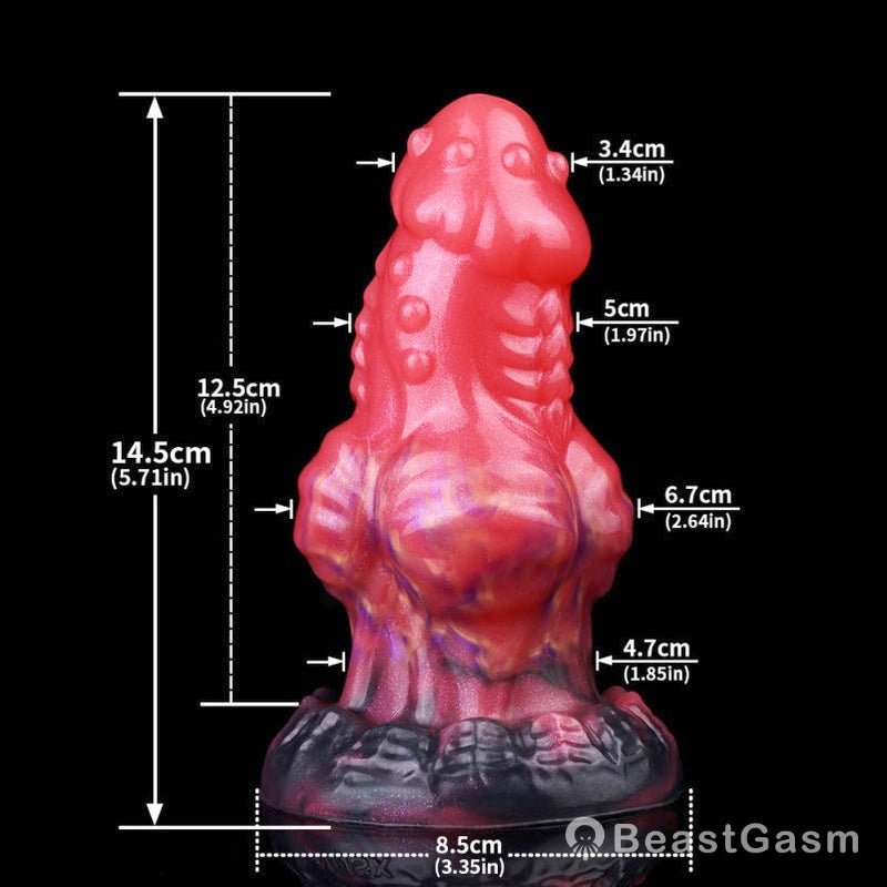 Spiked Dragon Dildo Butt Plug – Silicone Fantasy Anal Plug BeastGasm - BeastGasm