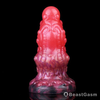 Spiral Dragon Tentacle Dildo Butt Plug – Blood - Red Fantasy Toy - BeastGasm