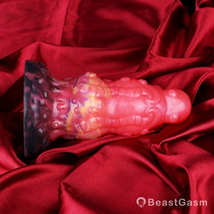 Spiral Dragon Tentacle Dildo Butt Plug – Blood - Red Fantasy Toy - BeastGasm