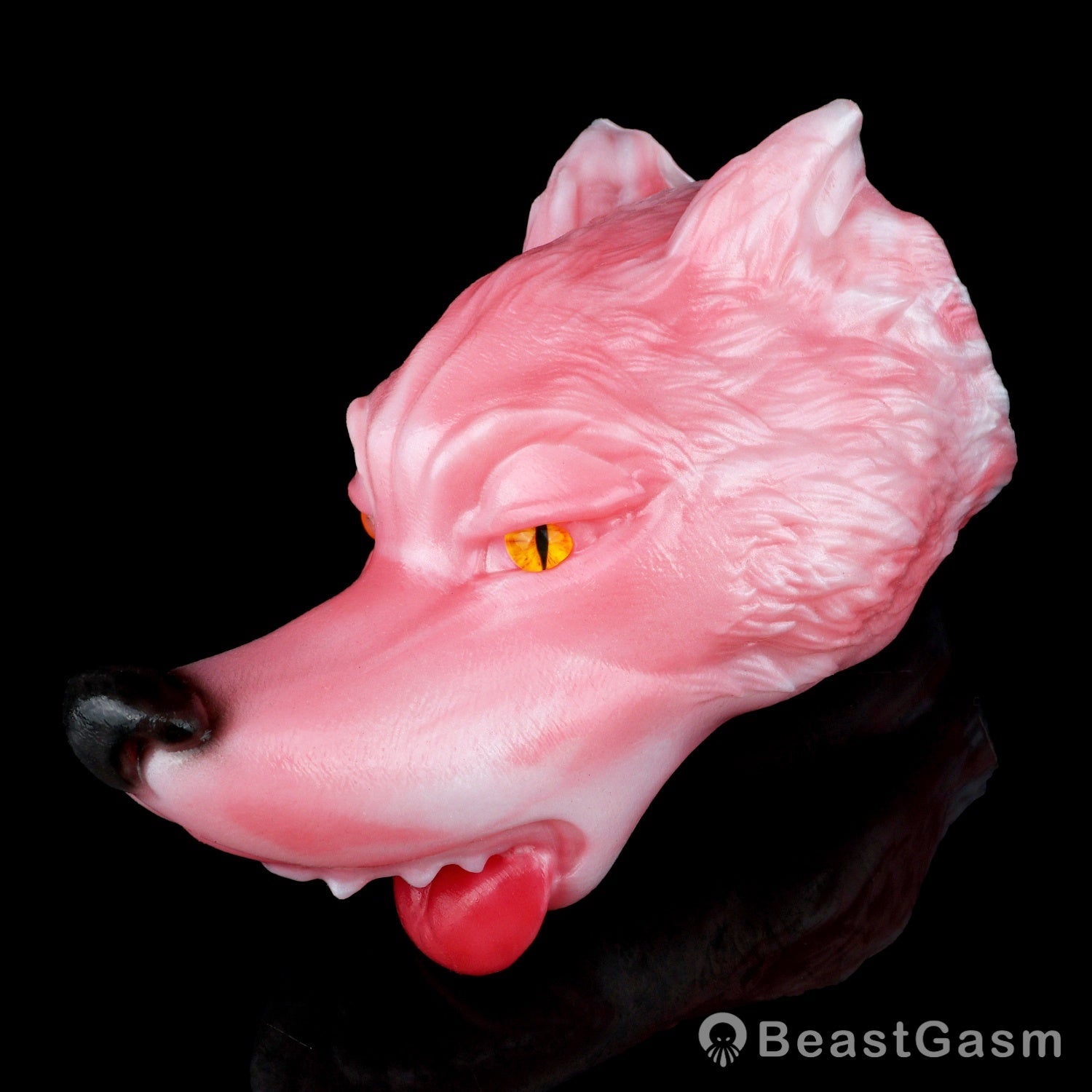 🦊 Spirit Fox Luna: Concealed Fantasy Wolf Head Stroker - BeastGasm