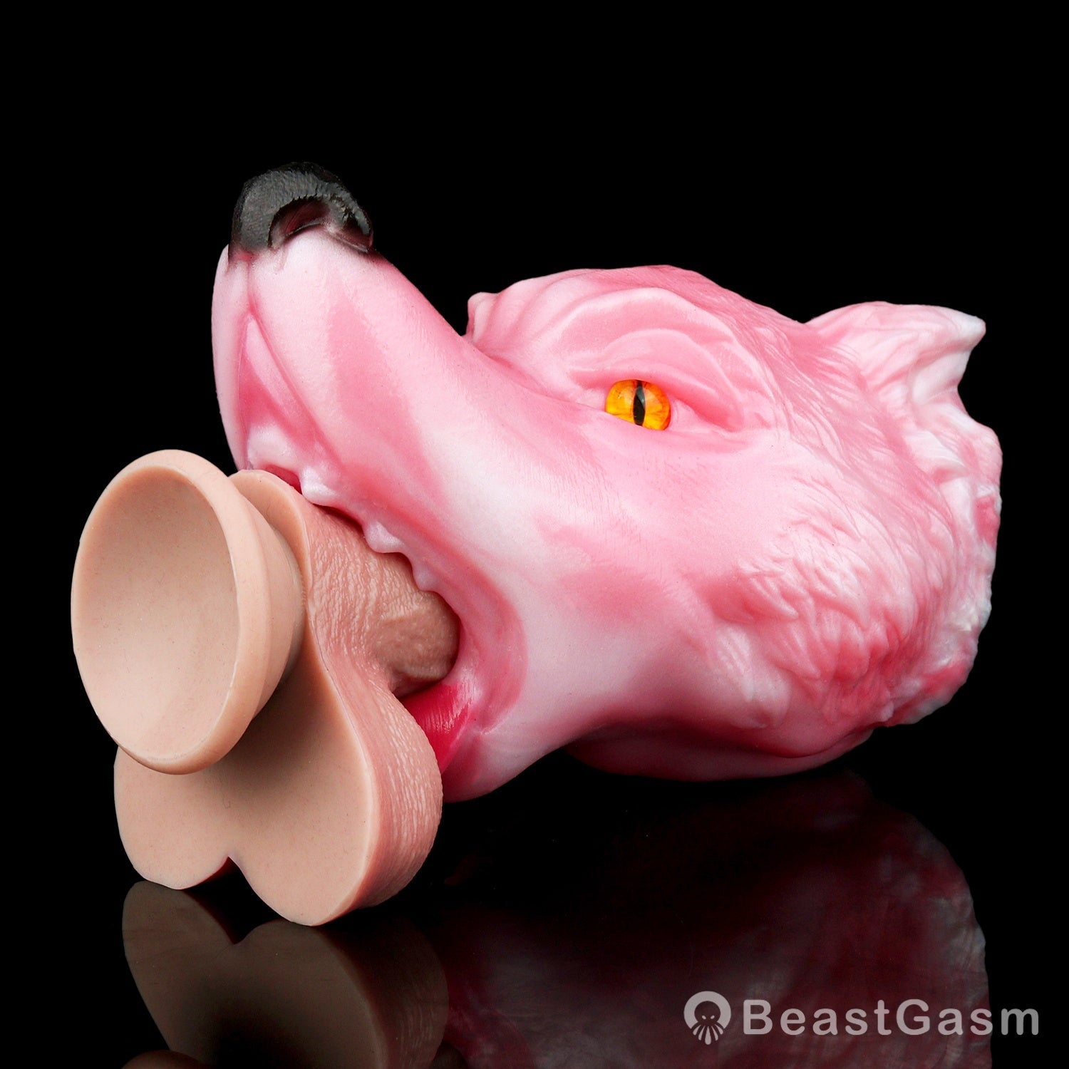 🦊 Spirit Fox Luna: Concealed Fantasy Wolf Head Stroker - BeastGasm