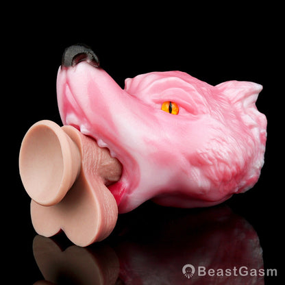 🦊 Spirit Fox Luna: Concealed Fantasy Wolf Head Stroker - BeastGasm