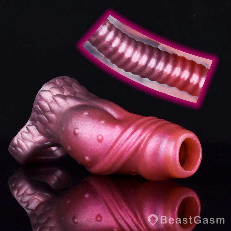 Starblaze Ribbed Dragon Knot Sleeve - Fantasy Extender - BeastGasm