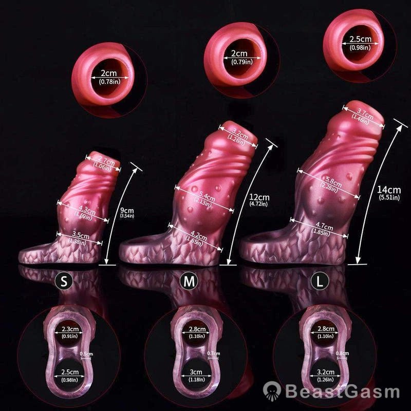 Starblaze Ribbed Dragon Knot Sleeve - Fantasy Extender - BeastGasm