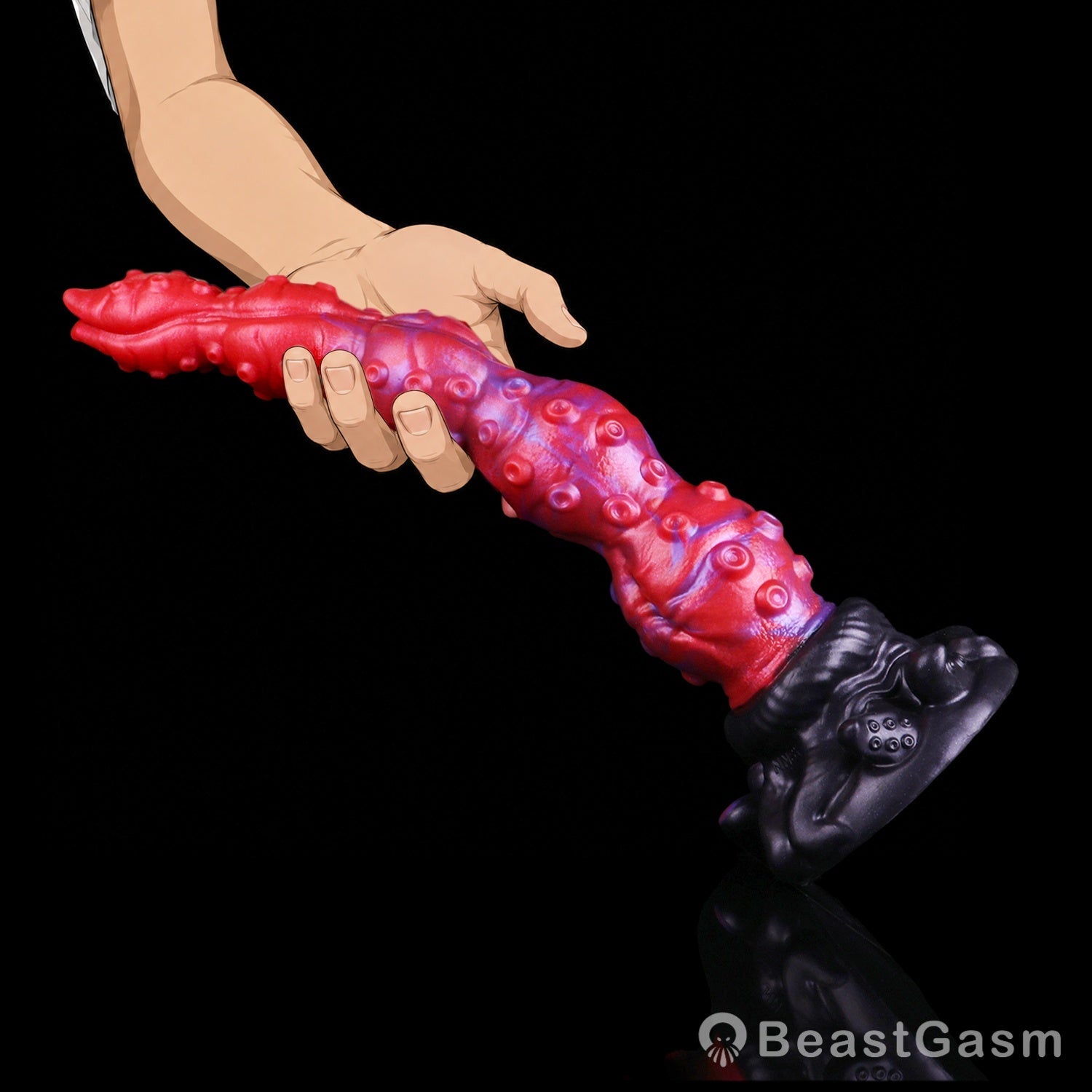 🐙 Surrender to Deep Bliss | Crimson Kraken Tentacle Dildo - BeastGasm