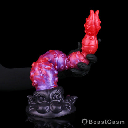 🐙 Surrender to Deep Bliss | Crimson Kraken Tentacle Dildo - BeastGasm