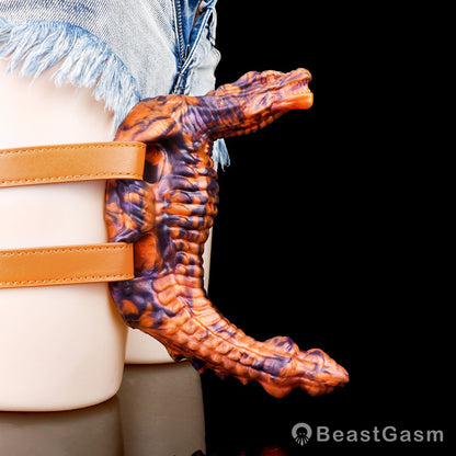 🎠 Tailflame Dragon Rider: Wearable Dual-Head Grinder - BeastGasm